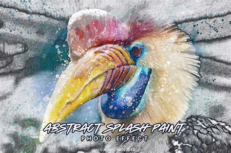 abstract paint splash photo effect  photoshop