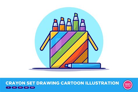 Crayon Set Drawing Cartoon Illustration Graphic by catalyststuff ...