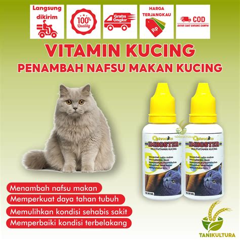 Jual Vitamin Kucing Gemuk Dan Bulu Lebat Anti Rontok Penambah Nafsu