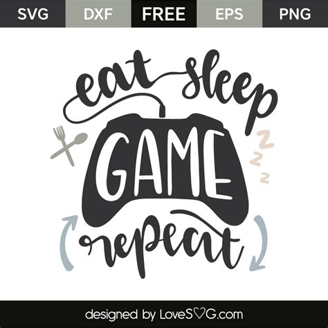 Eat Sleep Game Repeat - Lovesvg.com