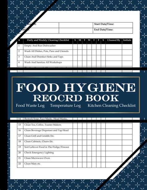 Buy Food Hygiene Record Book Food Hygiene Diary With Food Temperature