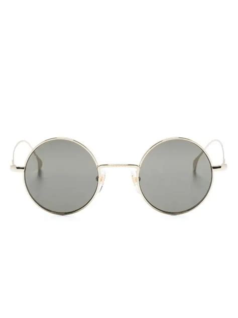 Gucci Tone Round-frame Sunglasses - Gold | Editorialist