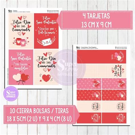 Kit Imprimible San Valentín Enamorados Tags Etiqueta Sticker en venta