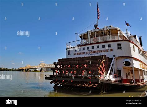 Docked on the Ohio River in downtown Louisville, the historic Belle of ...