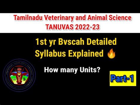 Tanuvas St Year Bvscah Complete Syllabus Explained Anatomy Vet