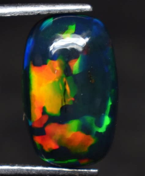 Rare Natural Ethiopian Honeycomb Opal Smoked Gemstone Carat Black