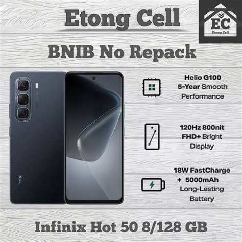 Jual Infinix Hot 50 8 128 GB BNIB Garansi Resmi No Repack Shopee Indonesia