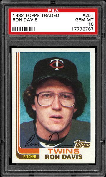 1982 Topps Traded Ron Davis Psa Cardfacts®