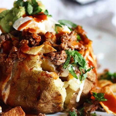 Love This Extravagant Taco Meat Loaded Baked Potato