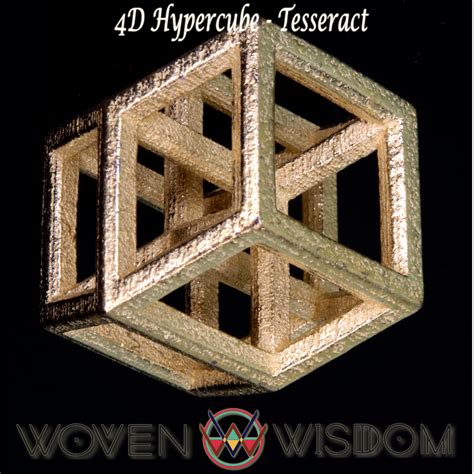 4d Hypercube Tesseract Woven Wisdom