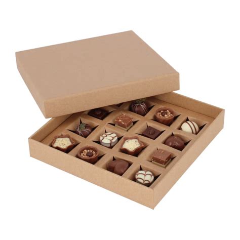 Geschenkdoos Met Deksel Bonbon Natural Kraft Fsc X X