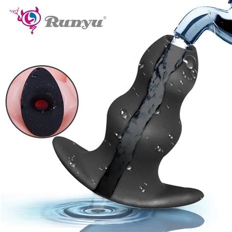 Aliexpress Buy Silicone Hollow Enema Anal Plug Anus Vagina Peep