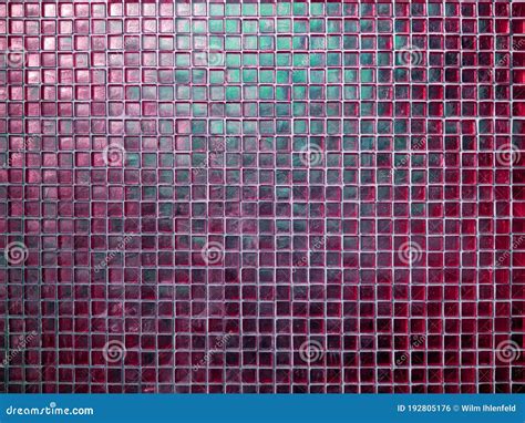 Background Of Red Maroon Mosaic Glass Tiles Stock Photo Image Of