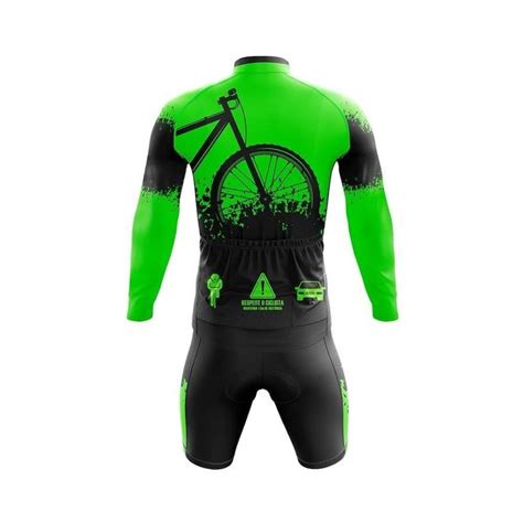 Conjunto GPX De Ciclismo Bermuda Camisa Manga Longa Bike Masculino