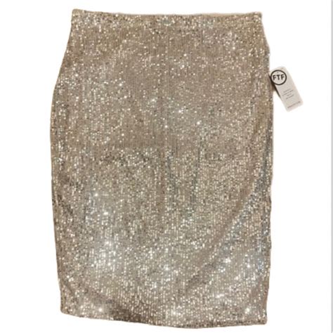 Fashion To Figure Skirts Fashion To Figure Sequin Nude Pencil Skirt Poshmark