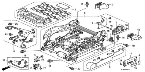 Front Seat Components Driver Side Full Power Seat Honda