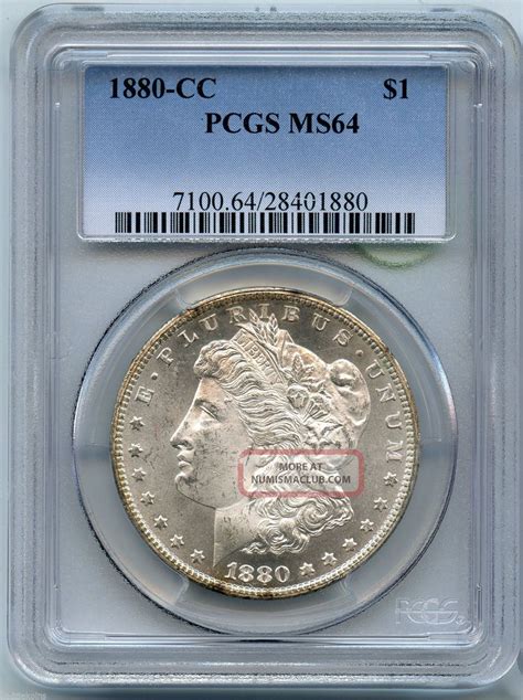 1880 Cc Pcgs Ms 64 Morgan Silver Dollar Carson City M1s Kn989