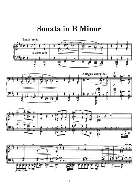 Franz Lisztsonata In B Minor And Other Worksfor Piano