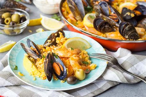 Spanish Seafood Paella Yummy Addiction