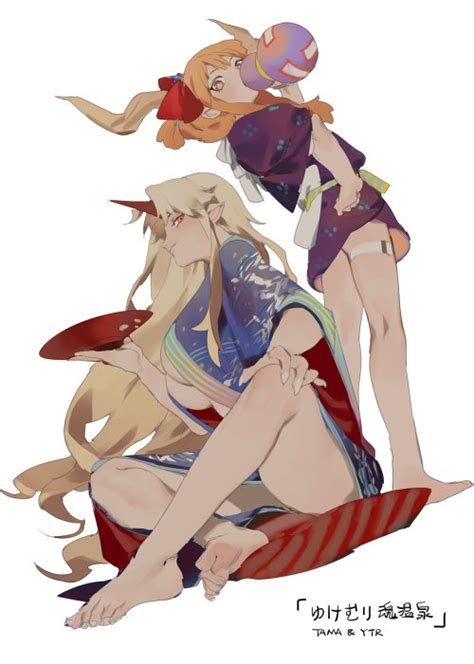 Ibuki Suika Hoshiguma Yuugi And Hoshiguma Yuugi Touhou Drawn By Rei