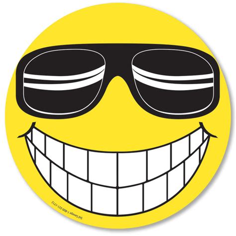 Happy Face w/ Sunglasses Windshield Stickers | Auto Dealer Advertising