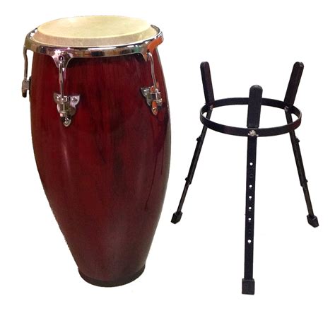 Conga Drum 12 And Stand Red Wine World Percussion New