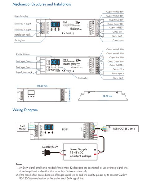 Channel Constant Voltage Dmx Rdm Decoder D P Ws Ws B