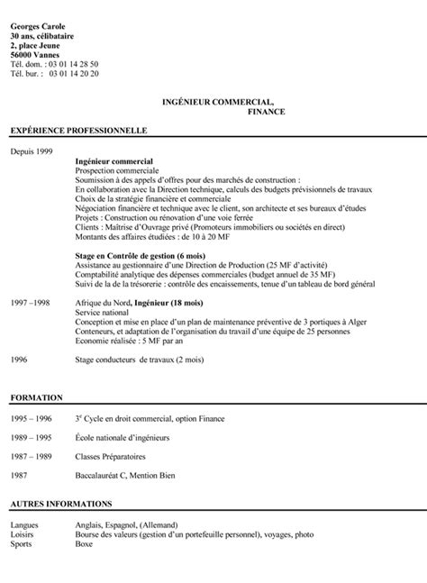 Resume Format Mod Le Cv Jeune