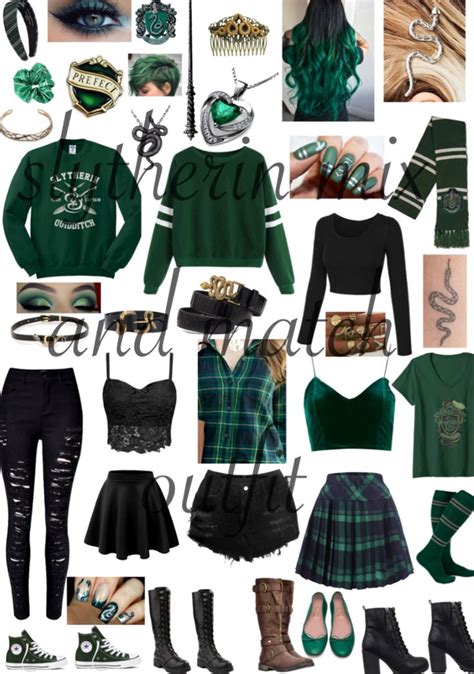 Slytherin Mix And Match Outfit Slytherin Fashion Slytherin Clothes