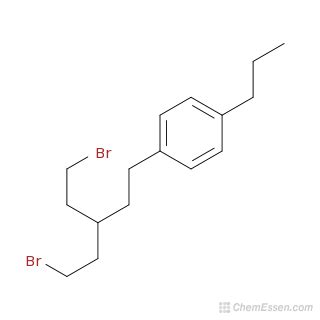 1-[5-bromo-3-(2-bromoethyl)pentyl]-4-propylbenzene Structure - C16H24Br2 - Over 100 million ...