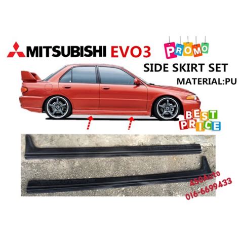 Evo Side Skirt Fit Wira Evo Pu Lancer E Sedan Saloon