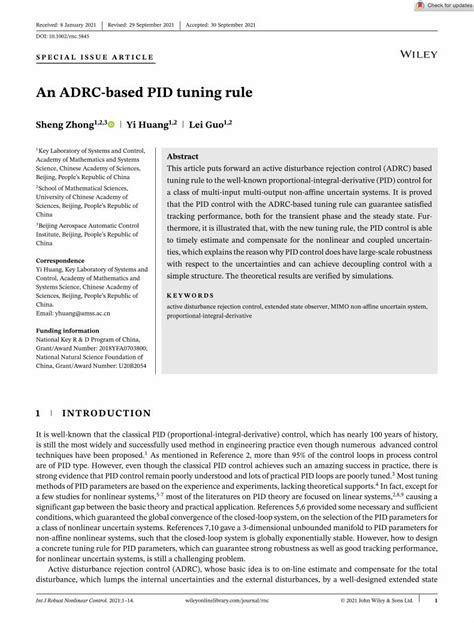 PDF An ADRCbased PID Tuning Rule DOKUMEN TIPS