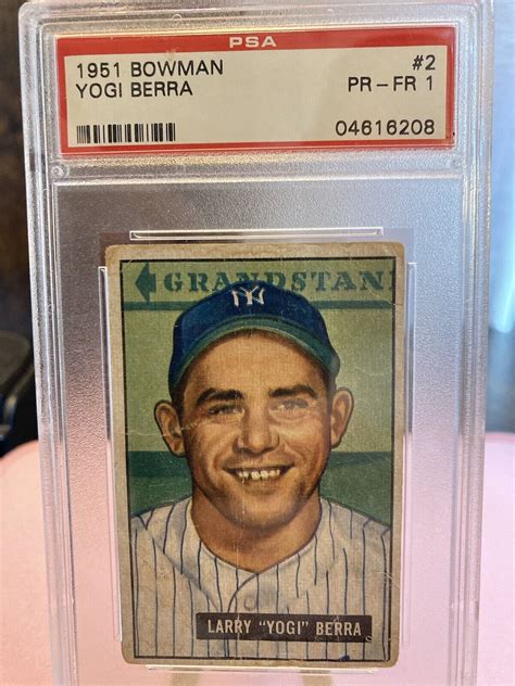 1951 Bowman Yogi Berra PSA 1 HOF 2 New York Yankees Vintage Baseball