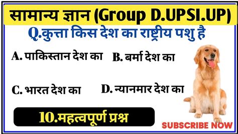 Qकुत्ता किस देश का राष्ट्रीय पशु है Gk Questions In Hindi Crazy