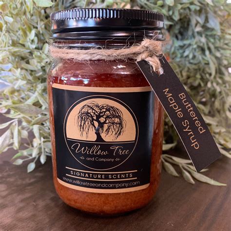 Buttered Maple Syrup Candle 12 Oz Pint Jar