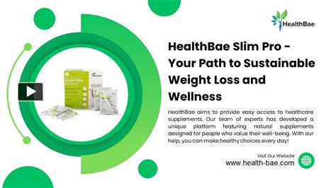 Ppt Healthbae Slim Pro Your Path To Sustainable Weight Loss And