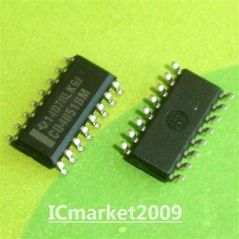 50 PCS CD4051BM SOP 16 CD4051 CMOS Analog Multiplexers Demultiplexers