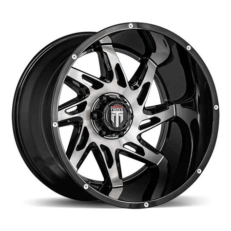 American Truxx At183 Spyder Wheels Rims 22x14 8x165 1 Gloss Black