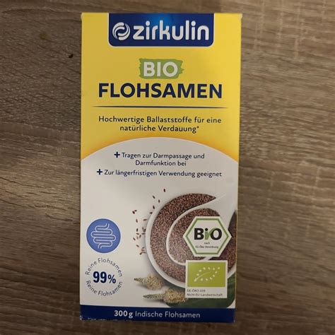 Псиллиум Bio Flohsamen Zirkulin - калорийность, пищевая ценность ⋙ ...