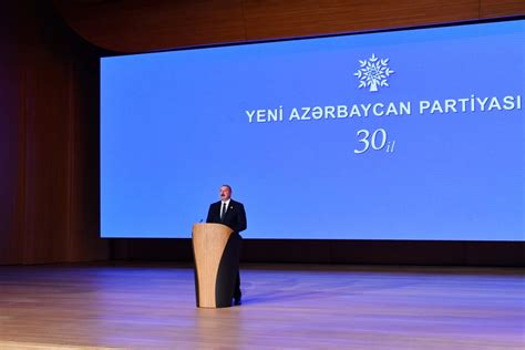 An event dedicated to 30th anniversary of New Azerbaijan Party held, President Ilham Aliyev ...