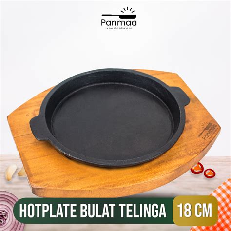 Jual PANMAA Cast Iron Hot Plate Steak Piring Steak Bulat Telinga New 18 Cm Shopee Indonesia