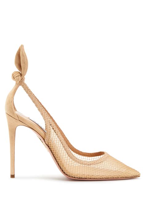 Aquazzura Nude File Dokulu Stiletto Nude