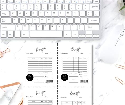 Hair Salon Receipt Template