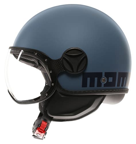 Casque Momo Design FGTR Classic Mono Matt Dusty Blue Bleu