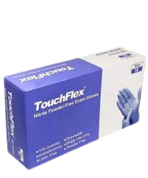 Gants Touchflex Nitrile Bleu M Dium Citymall