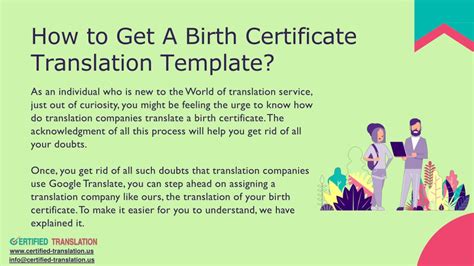 Ppt Birth Certificate Translation Template For Uscis Powerpoint