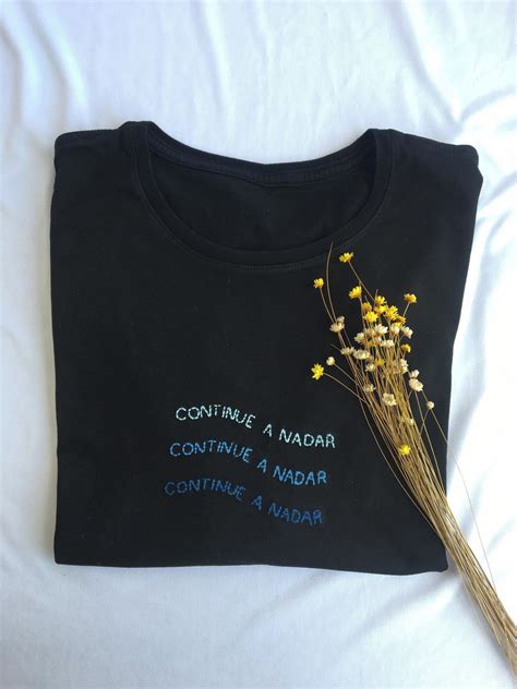 Camiseta Bordada M O Loja Borgi Elo Produtos Especiais