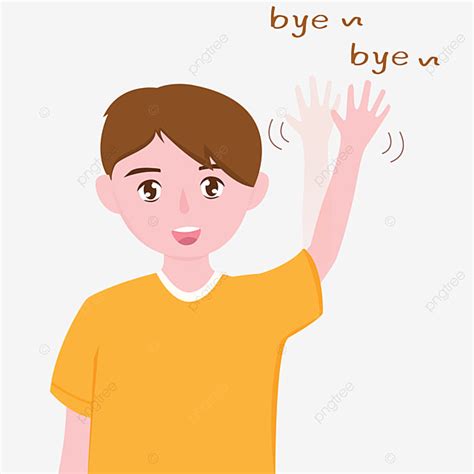 Goodbye Vector Design Images Boy Goodbye Gesture Goodbye Bye Bye