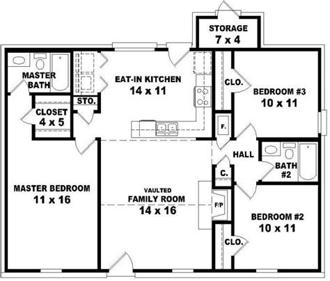 Unique Small 3 Bedroom 2 Bath House Plans - New Home Plans Design