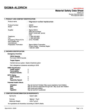 Fillable Online thermo fisher scientific sds sheets - BamToi.com Fax ...